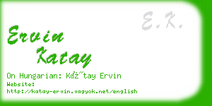 ervin katay business card